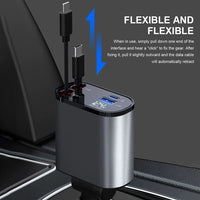 Auto Schnelladegerät | USB | iPhone | Ausziehbar | Universell | Leistungsstark-Luzern Mode