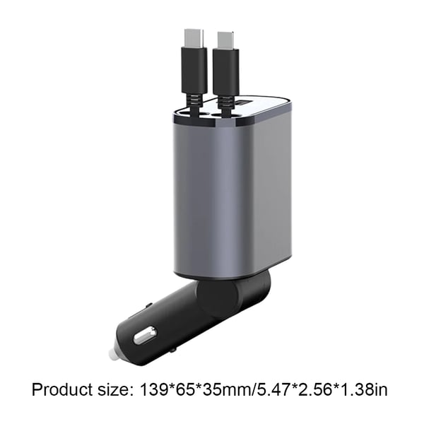 Auto Schnelladegerät | USB | iPhone | Ausziehbar | Universell | Leistungsstark-Luzern Mode