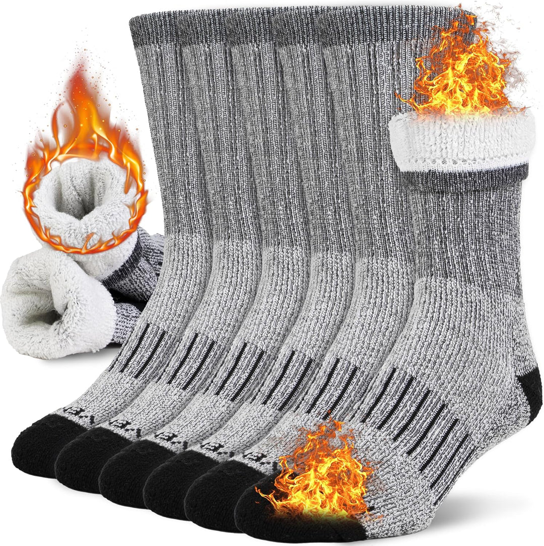 Herren Thermosocken Set - Winter Warme Arbeitssocken 6er Pack-3 Paar Wolle-Luzern Mode