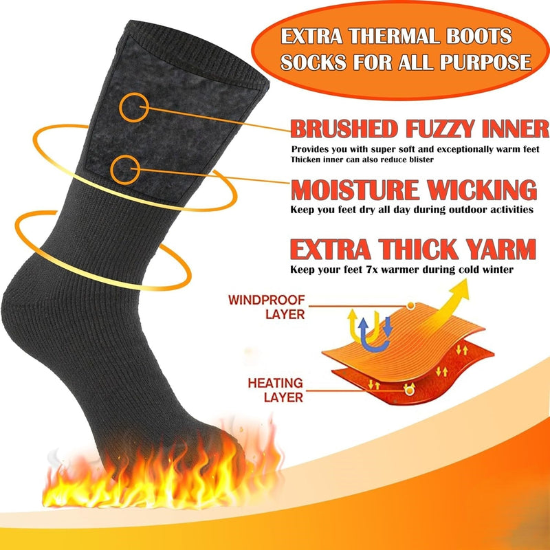 Herren Thermosocken Set - Winter Warme Arbeitssocken 6er Pack-Luzern Mode