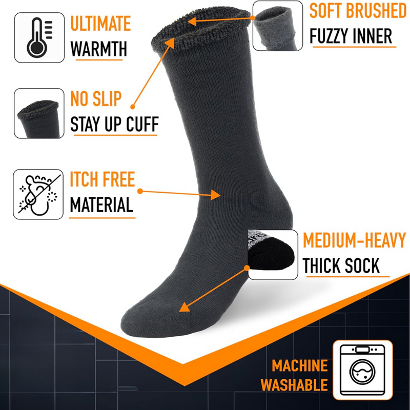 Herren Thermosocken Set - Winter Warme Arbeitssocken 6er Pack-Luzern Mode