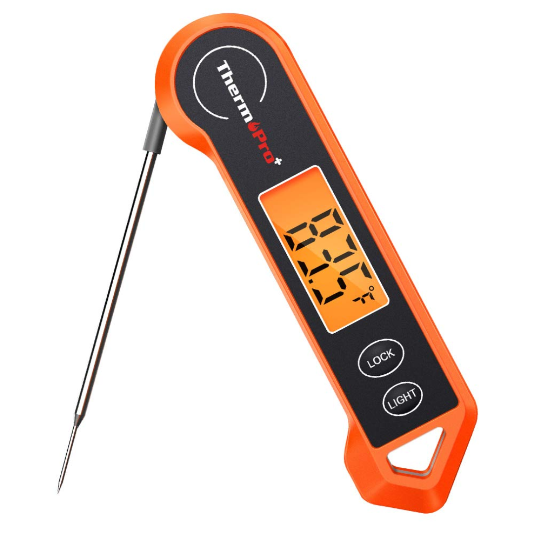 Fleischthermometer | Digital Kompakt Wasserdicht Präzise Beleuchtet-Orange-Luzern Mode