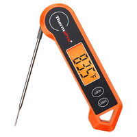 Fleischthermometer | Digital Kompakt Wasserdicht Präzise Beleuchtet-Orange-Luzern Mode