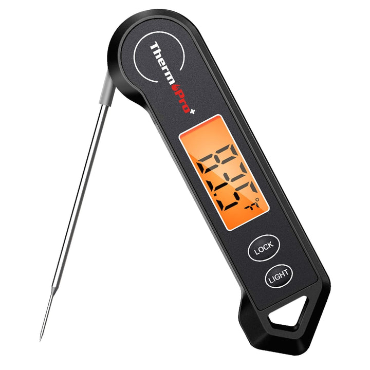 Fleischthermometer | Digital Kompakt Wasserdicht Präzise Beleuchtet-Schwarz-Luzern Mode