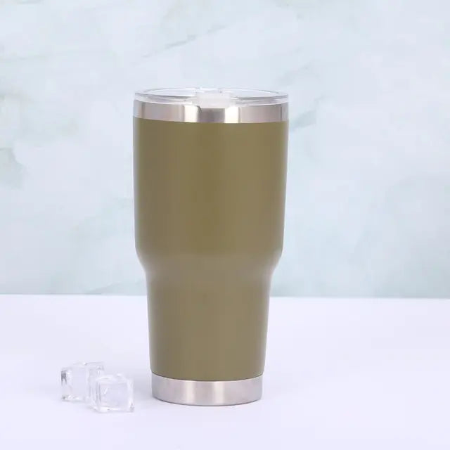 Thermosbecher | Schiebeverschluss Doppelwandig 900ML Langlebig Edelstahl Vielseitig-Grün-Luzern Mode