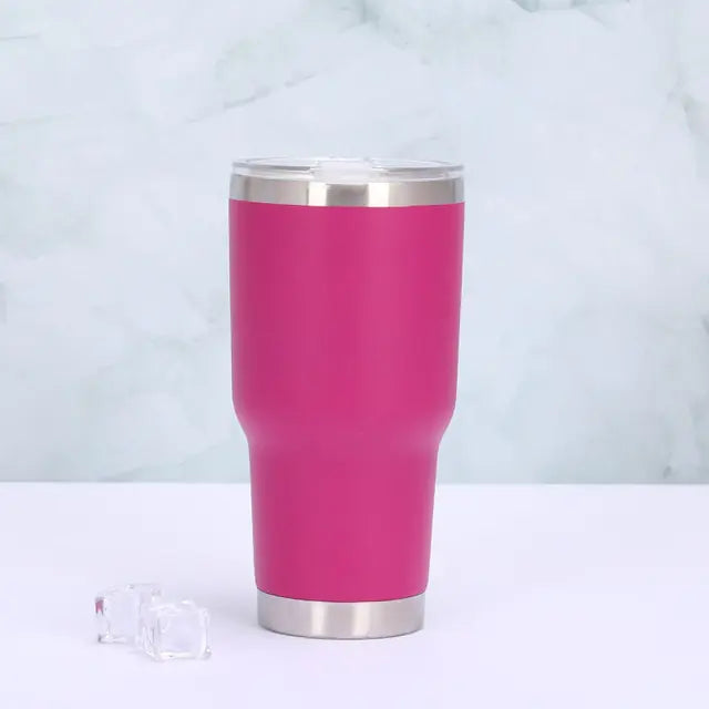Thermosbecher | Schiebeverschluss Doppelwandig 900ML Langlebig Edelstahl Vielseitig-Knallpink-Luzern Mode