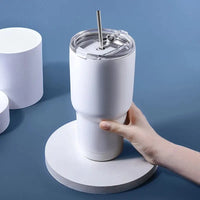 Thermosbecher | Schiebeverschluss Doppelwandig 900ML Langlebig Edelstahl Vielseitig-Luzern Mode