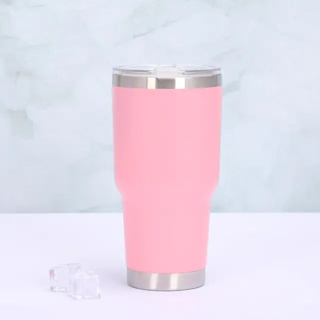 Thermosbecher | Schiebeverschluss Doppelwandig 900ML Langlebig Edelstahl Vielseitig-Rosa-Luzern Mode