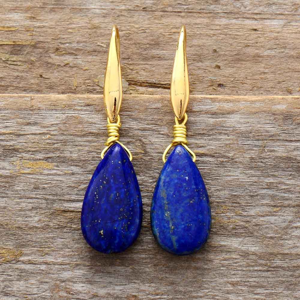 Lapislazuli-Ohrringe | Blau | Handgefertigt | Silber | Nachhaltig | Stilvoll-Luzern Mode