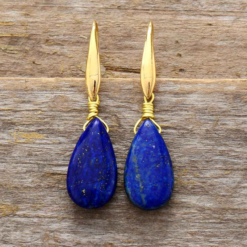 Lapislazuli-Ohrringe | Blau | Handgefertigt | Silber | Nachhaltig | Stilvoll-Luzern Mode