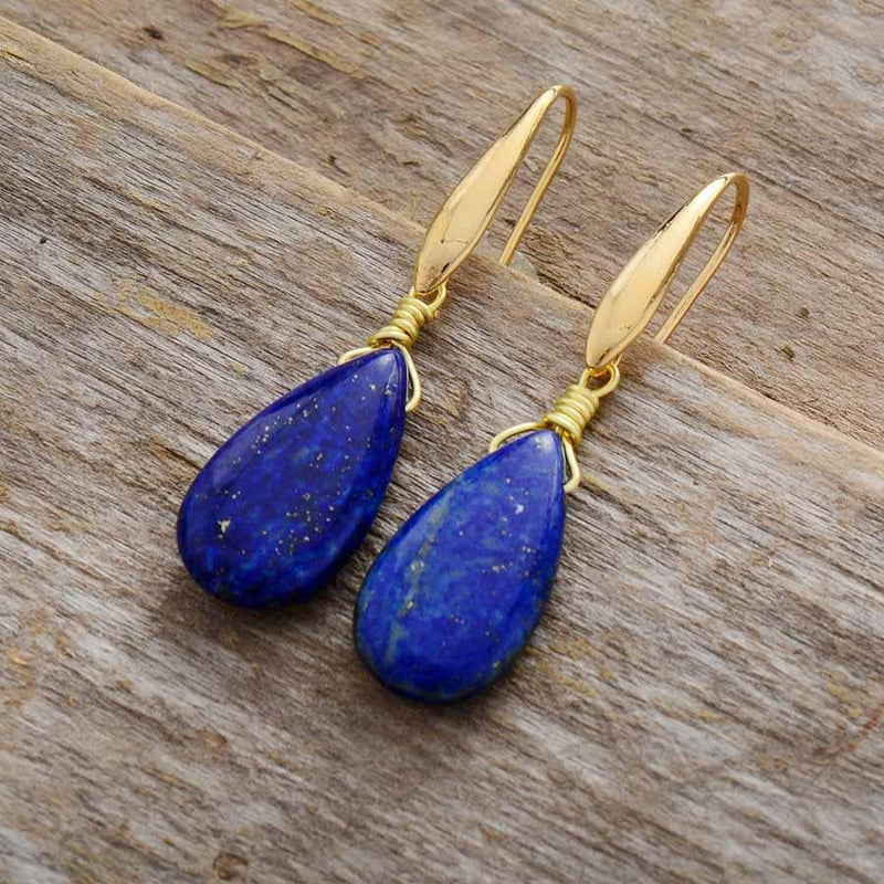 Lapislazuli-Ohrringe | Blau | Handgefertigt | Silber | Nachhaltig | Stilvoll-Luzern Mode