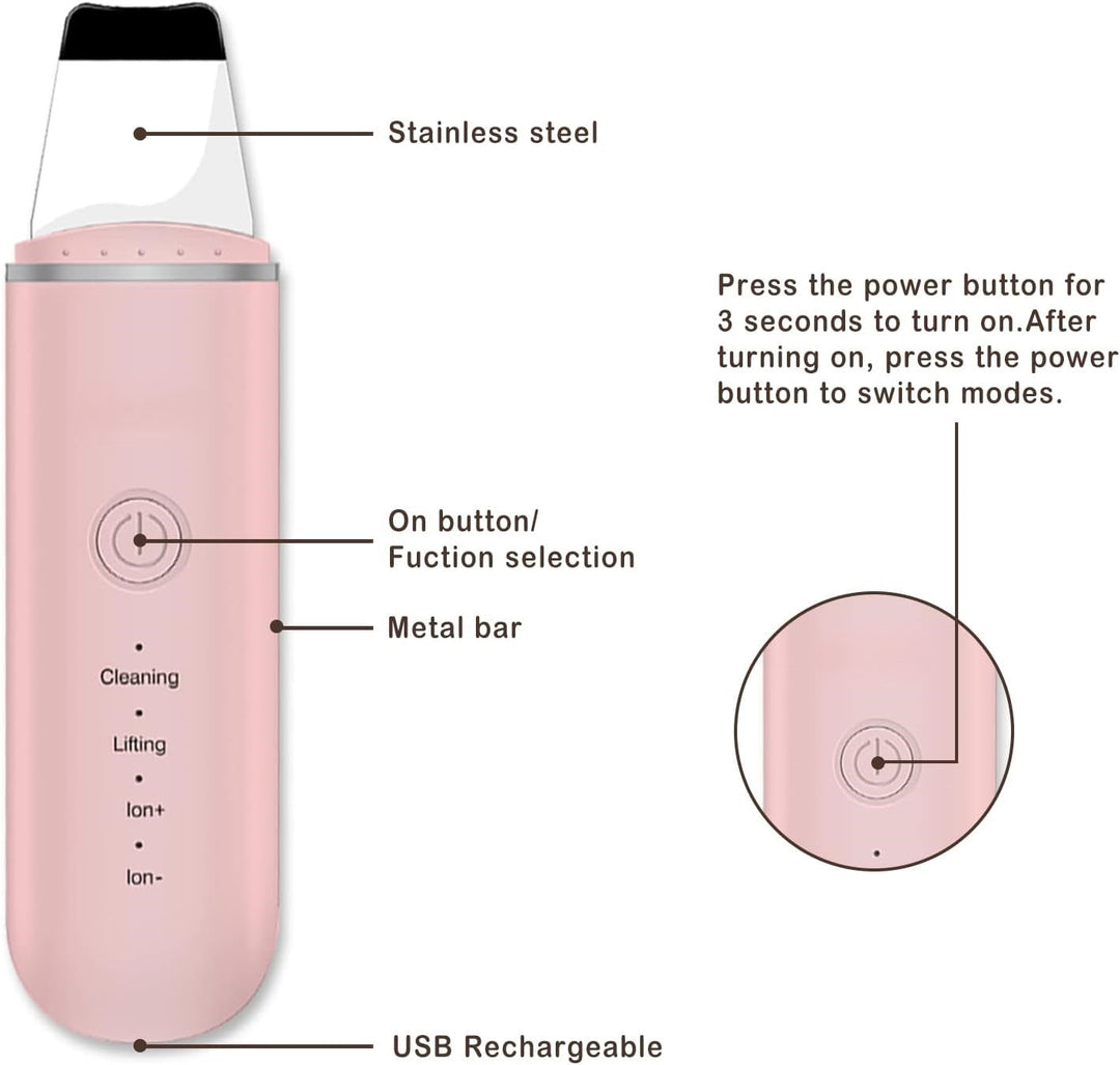 Gesichtsscrubber | Tiefenreinigung Pflege Ultraschall Kompakt-Luzern Mode