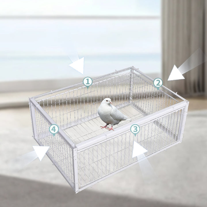 Vogelgehege | Rückschlagschutz | Tierfreundlich | Metall | Robust-Luzern Mode