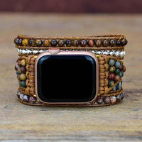 Tigerauge Apple Watch Band | Verstellbar | Edelsteine | Modern | Handgefertigt-Luzern Mode