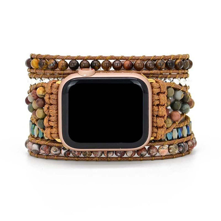 Tigerauge Apple Watch Band | Verstellbar | Edelsteine | Modern | Handgefertigt-Luzern Mode
