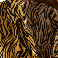 Herren Kurzarm Hemd mit Zebra Muster - Sommermode 2023-Luzern Mode