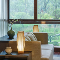 Tischlampe | Japanischer Stil Beruhigend Bambus Nachhaltig Trendig Vielseitig-Luzern Mode
