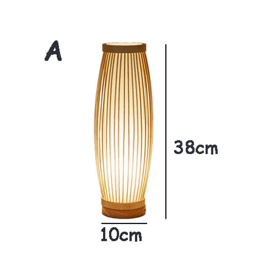 Tischlampe | Japanischer Stil Beruhigend Bambus Nachhaltig Trendig Vielseitig-Luzern Mode