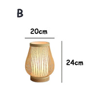 Tischlampe | Japanischer Stil Beruhigend Bambus Nachhaltig Trendig Vielseitig-Luzern Mode