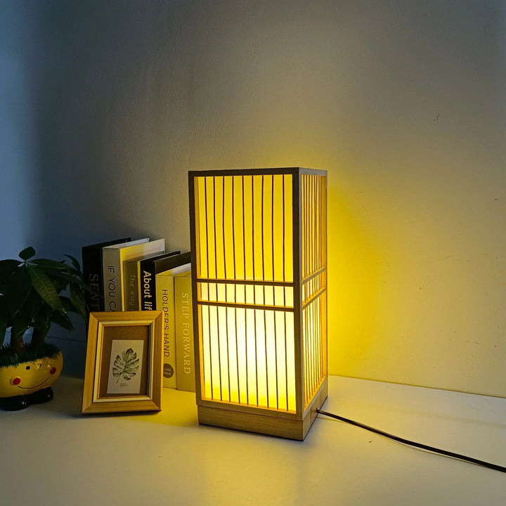 Tischlampe | Japanischer Stil Beruhigend Bambus Nachhaltig Trendig Vielseitig-C 17cm x 42cm-Luzern Mode