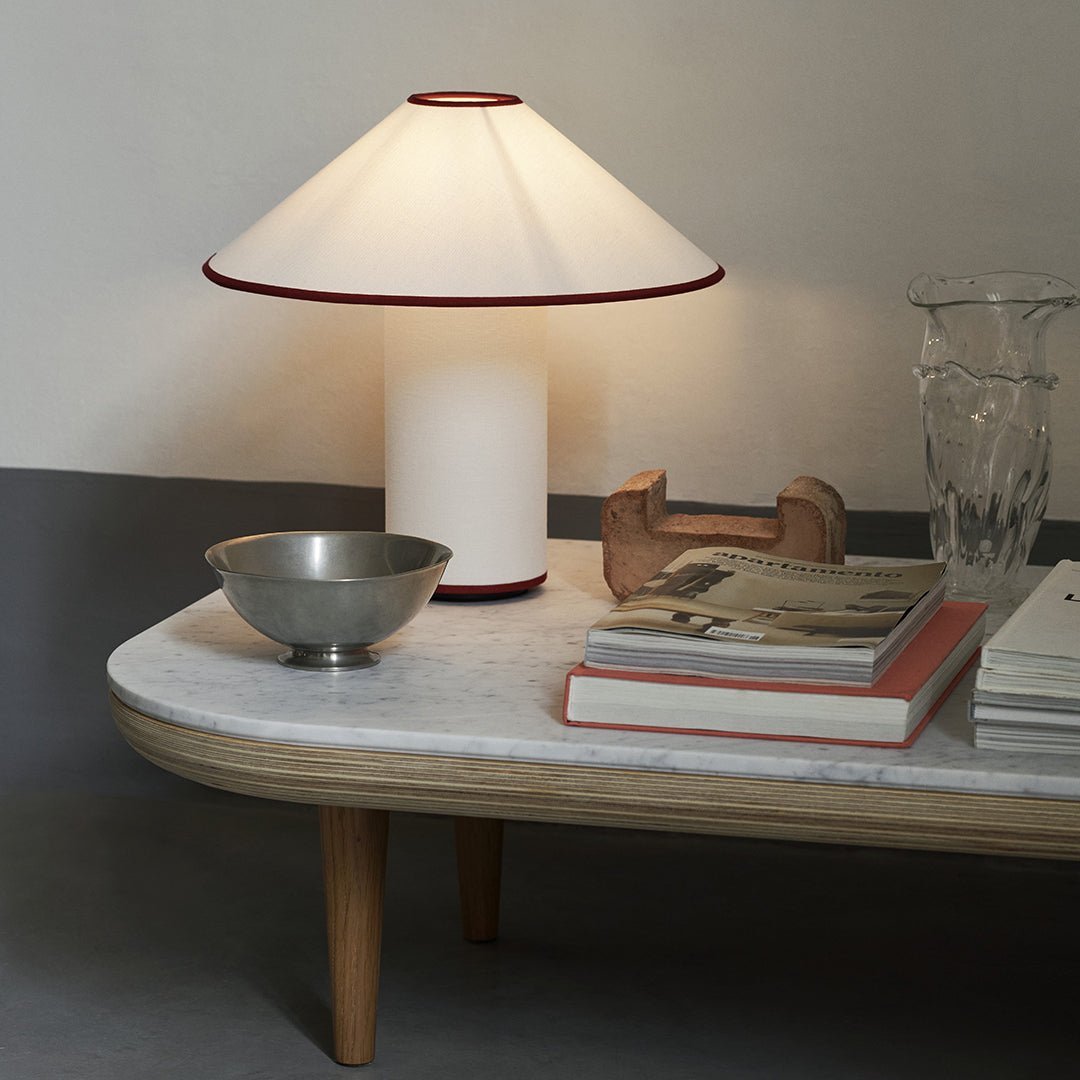 Tischlampe | Stoffschirm | LED | Kabelschalter | 40W | E26 | E27-Luzern Mode