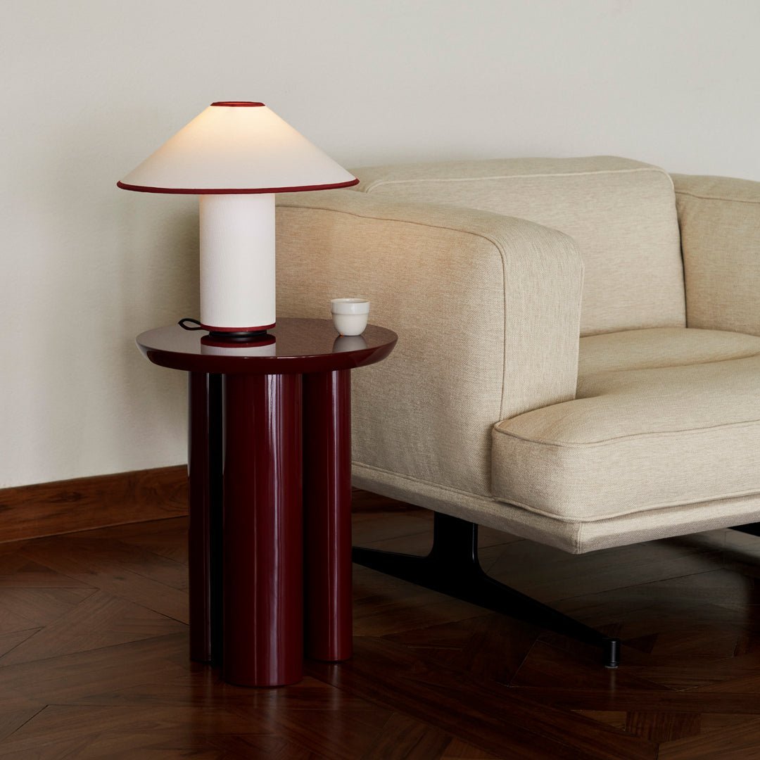 Tischlampe | Stoffschirm | LED | Kabelschalter | 40W | E26 | E27-Luzern Mode