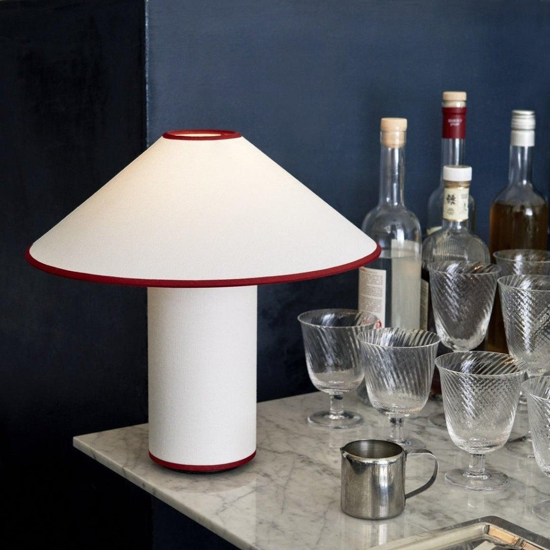 Tischlampe | Stoffschirm | LED | Kabelschalter | 40W | E26 | E27-Luzern Mode