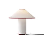 Tischlampe | Stoffschirm | LED | Kabelschalter | 40W | E26 | E27-Rot+Weiß-Luzern Mode