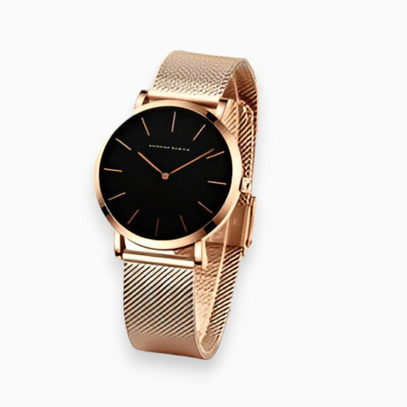 Luxus Herrenarmbanduhr mit schwarzem Zifferblatt kaufen-Schwarz/Gold-Luzern Mode