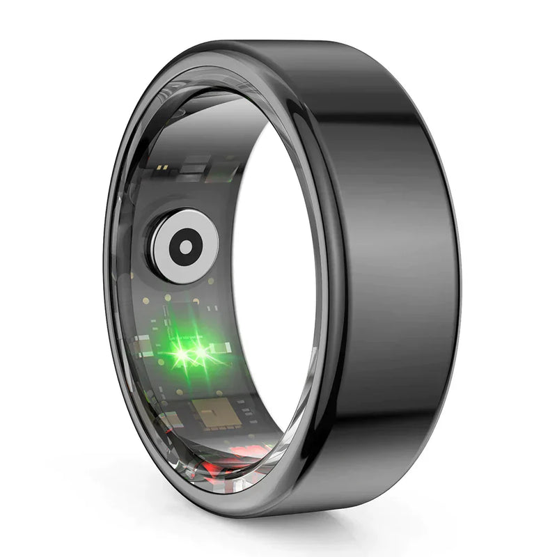 Gesundheitstracker-Ring | Titanium Stilvoll Messbar Langlebig Wasserdicht-Schwarz-18.1mm-Luzern Mode