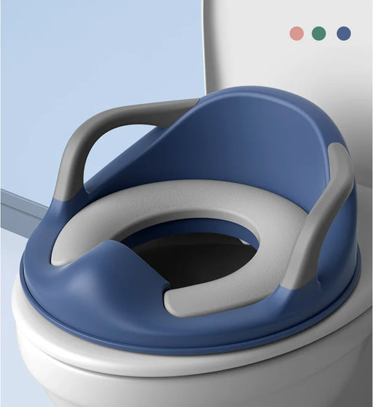 Toilettenhilfe für Kinder | Rutschfest | Universell | Oval | Licht-Blau-Luzern Mode