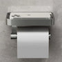 Toilettenpapierhalter | Mit Ablage Wandmontage Edelstahl Stilvoll Langlebig-Grau-Luzern Mode