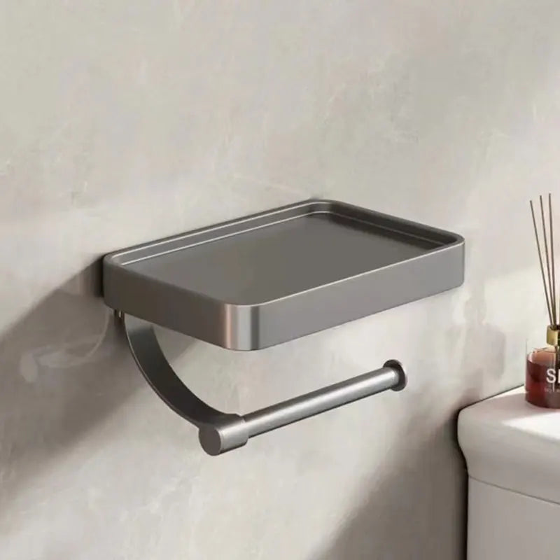 Toilettenpapierhalter | Mit Ablage Wandmontage Edelstahl Stilvoll Langlebig-Luzern Mode