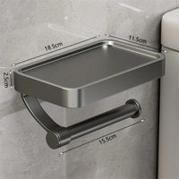 Toilettenpapierhalter | Mit Ablage Wandmontage Edelstahl Stilvoll Langlebig-Luzern Mode