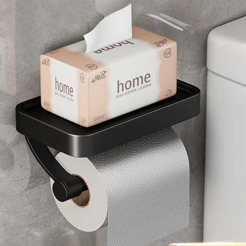Toilettenpapierhalter | Mit Ablage Wandmontage Edelstahl Stilvoll Langlebig-Luzern Mode