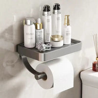 Toilettenpapierhalter | Mit Ablage Wandmontage Edelstahl Stilvoll Langlebig-Luzern Mode