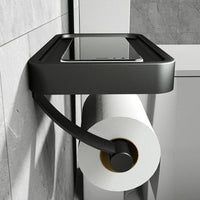 Toilettenpapierhalter | Mit Ablage Wandmontage Edelstahl Stilvoll Langlebig-Luzern Mode