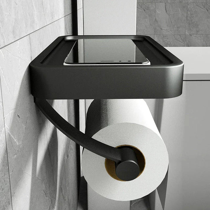 Toilettenpapierhalter | Mit Ablage Wandmontage Edelstahl Stilvoll Langlebig-Luzern Mode