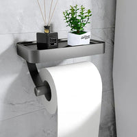 Toilettenpapierhalter | Mit Ablage Wandmontage Edelstahl Stilvoll Langlebig-Luzern Mode