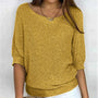 Damen Strickpullover mit Rundhalsausschnitt - Elegant und Bequem-Gelb-S-Luzern Mode