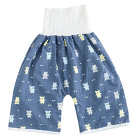 Kleinkind Babyhose mit Tiermuster - Bequeme Pumphose-Hose-Blaue Bären-M (0-3 Jahr)-Luzern Mode