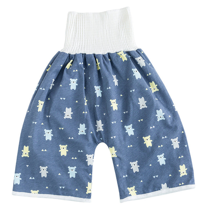 Kleinkind Babyhose mit Tiermuster - Bequeme Pumphose-Hose-Blaue Bären-M (0-3 Jahr)-Luzern Mode