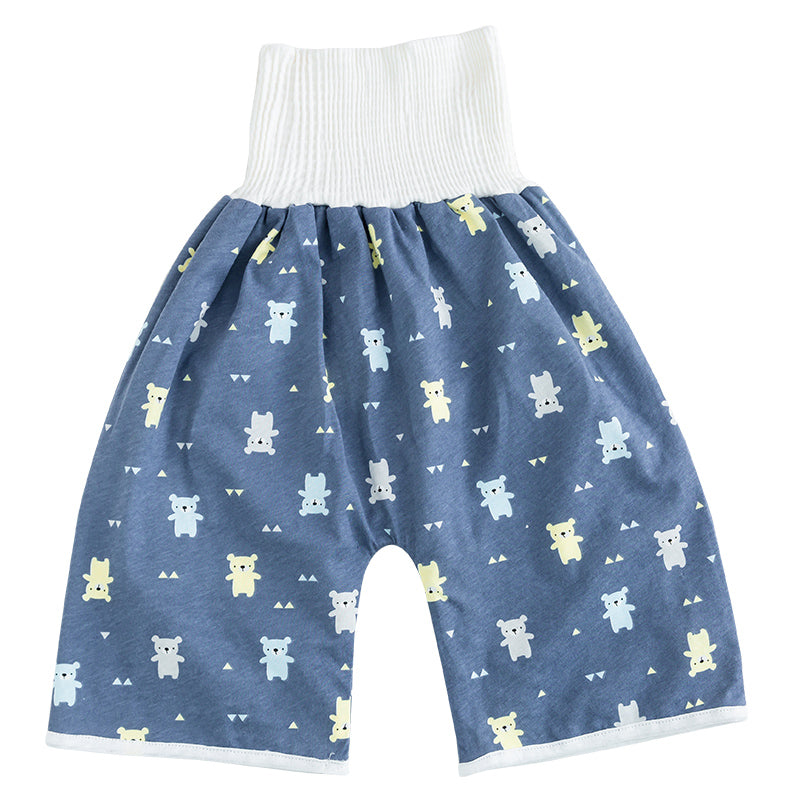 Kleinkind Babyhose mit Tiermuster - Bequeme Pumphose-Hose-Blaue Bären-M (0-3 Jahr)-Luzern Mode