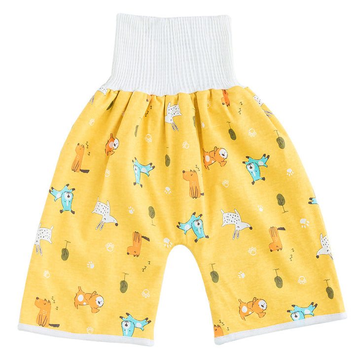 Kleinkind Babyhose mit Tiermuster - Bequeme Pumphose-Hose-Gelbe Hunde-M (0-3 Jahr)-Luzern Mode