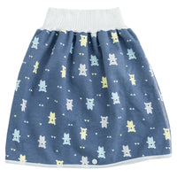 Kleinkind Babyhose mit Tiermuster - Bequeme Pumphose-Rock-Blaue Bären-M (0-3 Jahr)-Luzern Mode