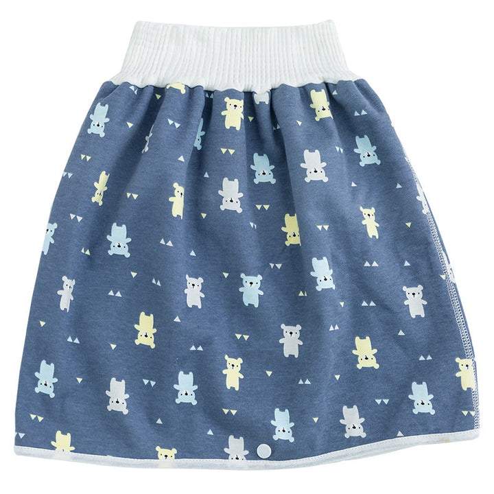 Kleinkind Babyhose mit Tiermuster - Bequeme Pumphose-Rock-Blaue Bären-M (0-3 Jahr)-Luzern Mode