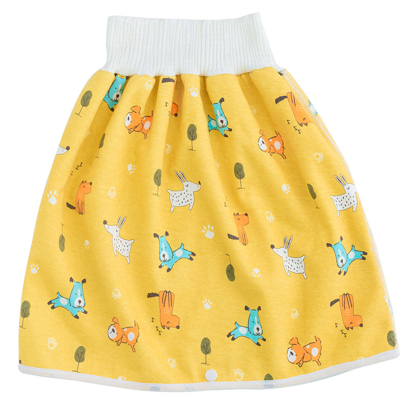 Kleinkind Babyhose mit Tiermuster - Bequeme Pumphose-Rock-Gelbe Hunde-M (0-3 Jahr)-Luzern Mode