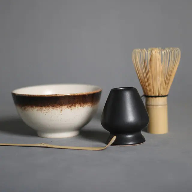 Traditionelles Matcha-Geschenkset | Komplett Japanisch Nachhaltig Stilvoll-4-teiliges Harmony-Set ohne Box-Luzern Mode
