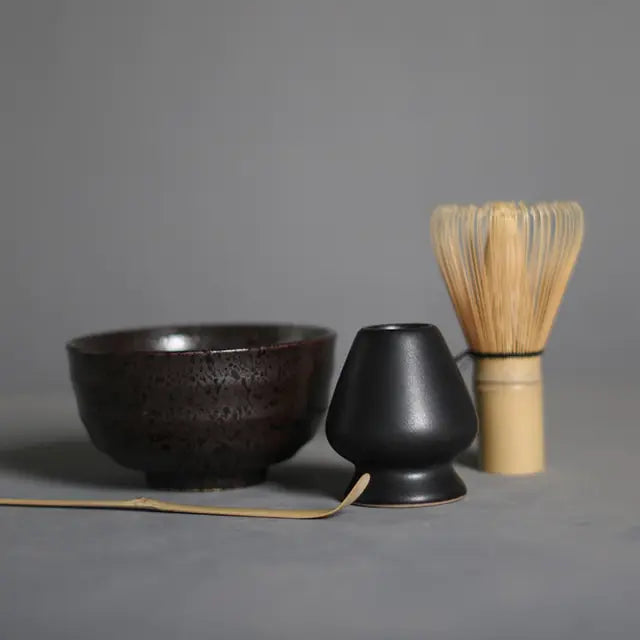 Traditionelles Matcha-Geschenkset | Komplett Japanisch Nachhaltig Stilvoll-4-teiliges Zen-Set ohne Box-Luzern Mode