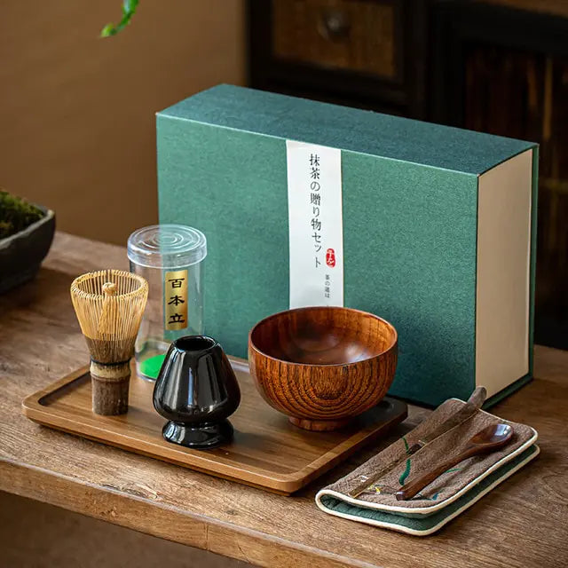 Traditionelles Matcha-Geschenkset | Komplett Japanisch Nachhaltig Stilvoll-7-teiliges Geschenkset Serenity-Luzern Mode